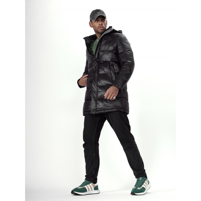 

Куртка зимняя удлинённая мужская, размер 48, цвет чёрный