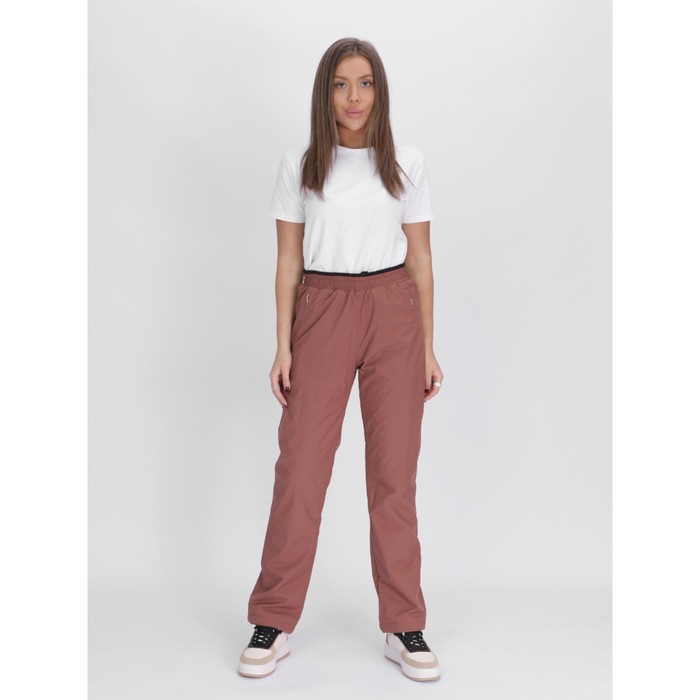 фото Брюки женские спортивные утеплённые, размер 50, цвет коричневый mtforce