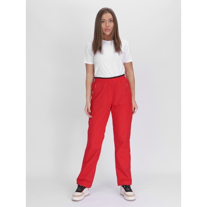 фото Брюки женские спортивные утеплённые, размер 44, цвет красный mtforce