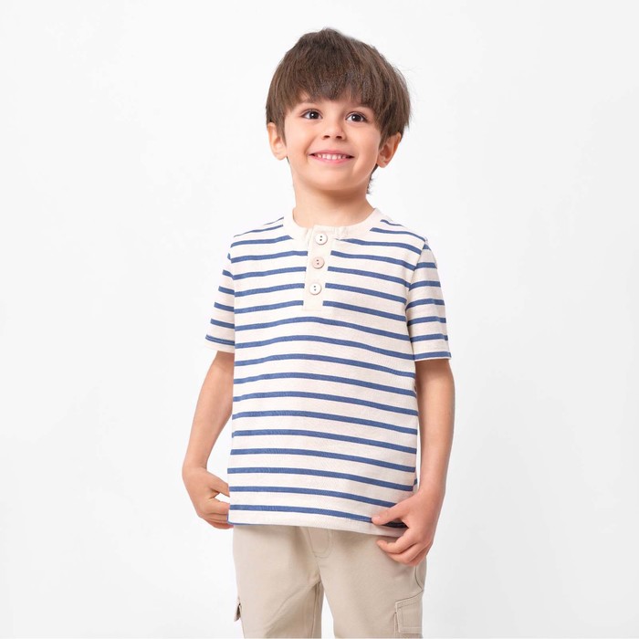 

Футболка детская в полоску KAFTAN "Basic line", р.34 (122-128 см)