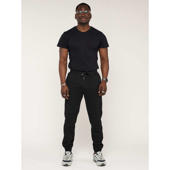 Джоггеры мужские, размер 52, цвет чёрный