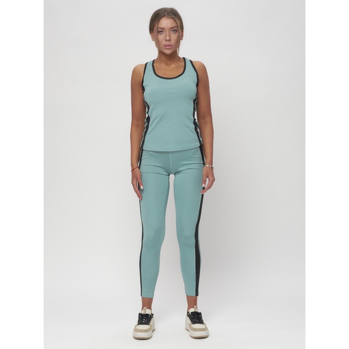 фото Костюм для фитнеса женский, размер 42-44, цвет бирюзовый mtforce
