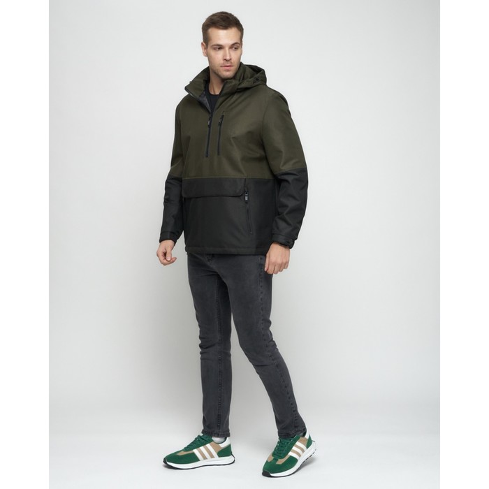 

Куртка-анорак спортивная мужская, размер 50, цвет хаки