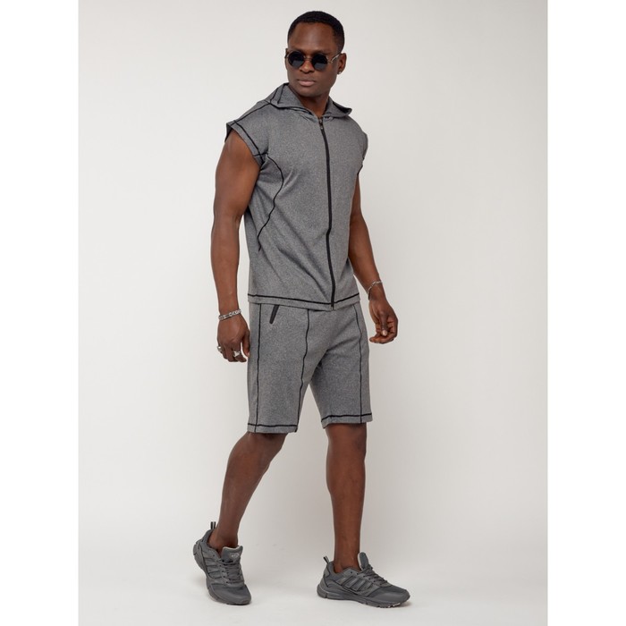 фото Спортивный костюм мужской, размер 54-56, цвет серый mtforce