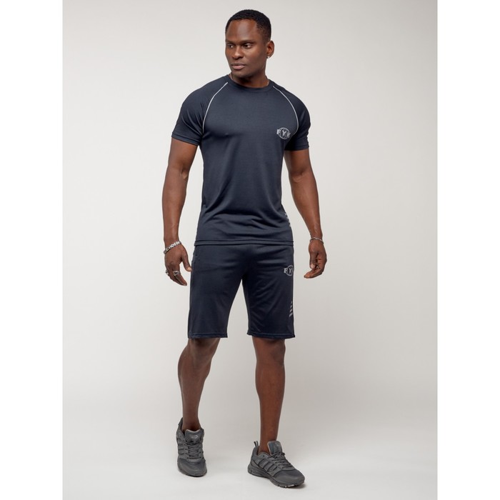 фото Спортивный костюм мужской, размер 48-50, цвет тёмно-синий mtforce