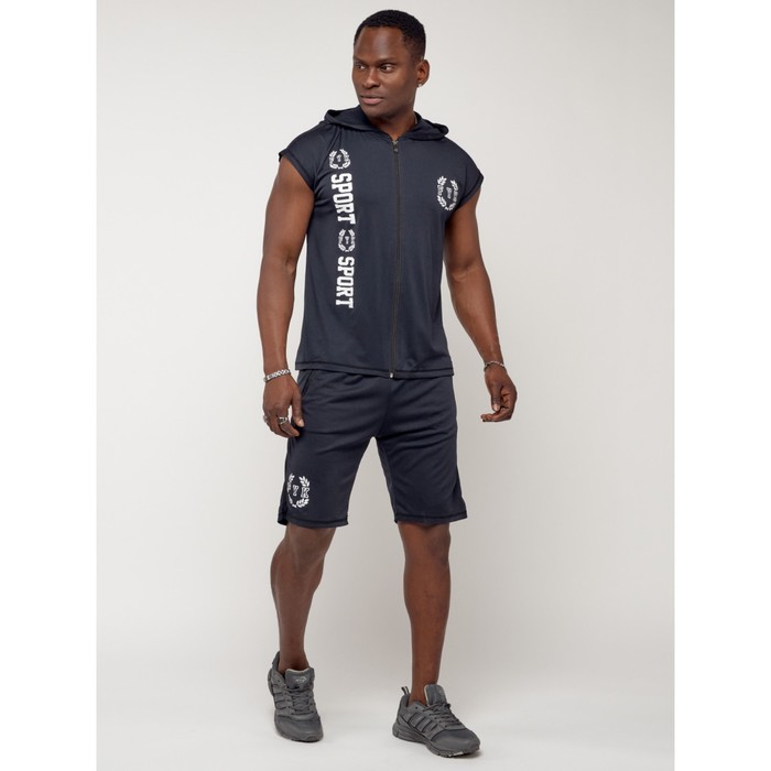 фото Спортивный костюм мужской, размер 54-56, цвет тёмно-синий mtforce