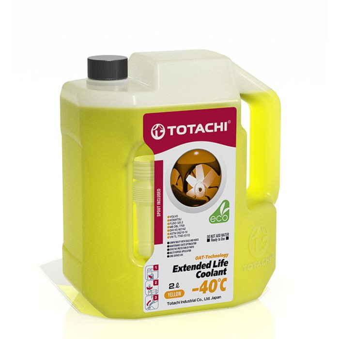 

Антифриз Totachi ELC -40 C, жёлтый, 2 л