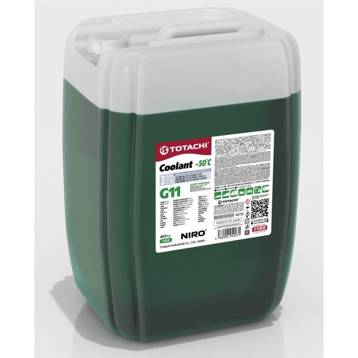 

Антифриз Totachi NIRO COOLANT -50 C, G11, зелёный, 20 кг