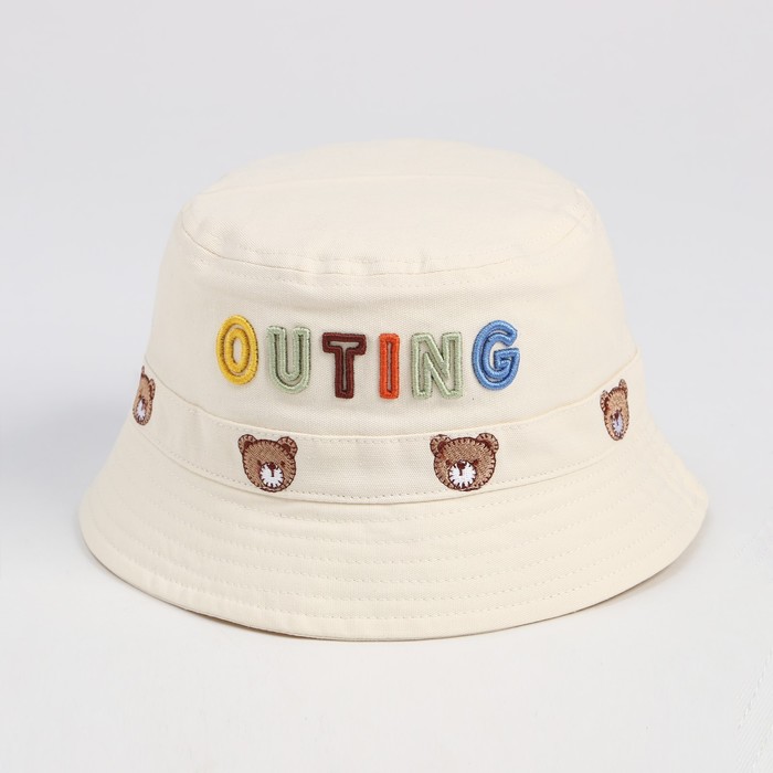 фото Панама детская, цвет молочный, размер 48-50 мегашапка