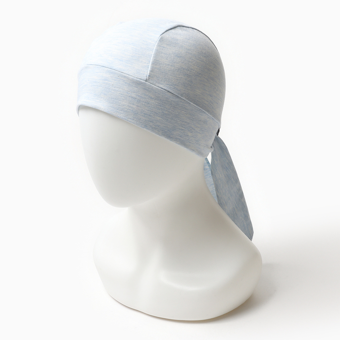 фото Бандана детская, цвет голубой меланж, размер 52-56 мегашапка