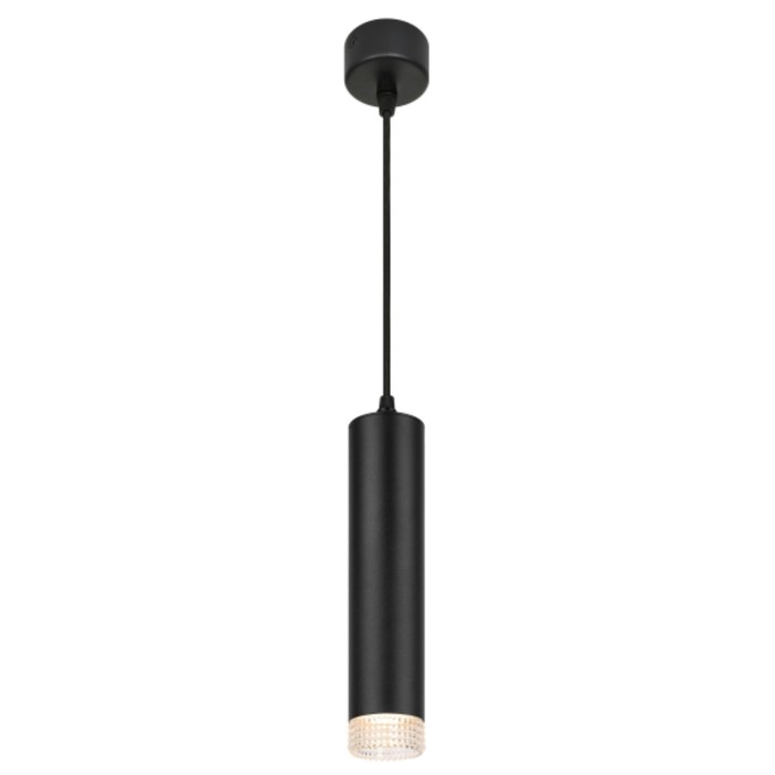 цена Светильник подвесной PL18 BK/CL MR16 GU10 потолочный цилиндр чёрный, прозрачный