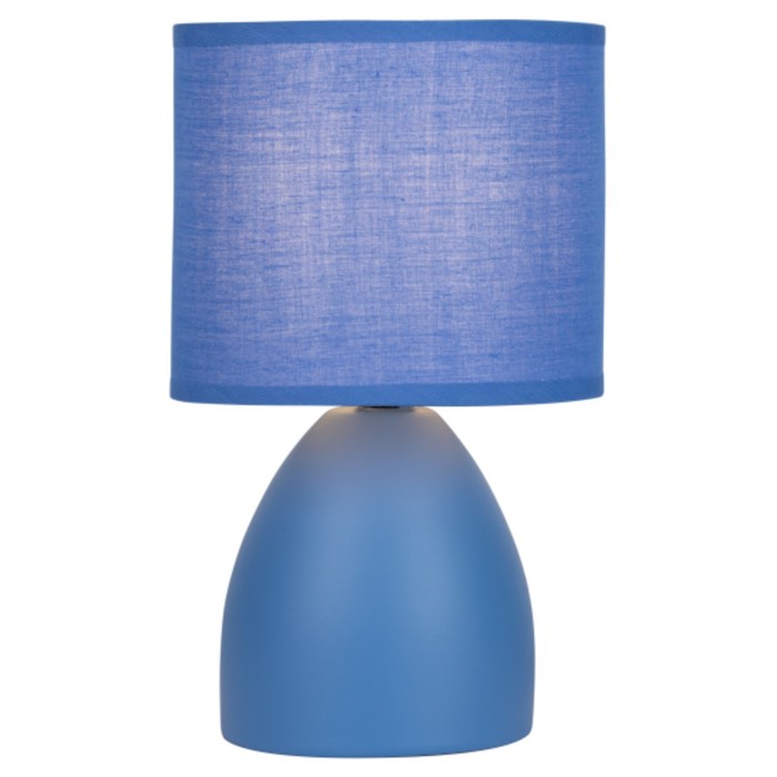 Настольная лампа Rivoli Nadine 1хЕ14, 40 Вт керамика синяя с абажуром декоративная настольная лампа rivoli nadine 7042 501