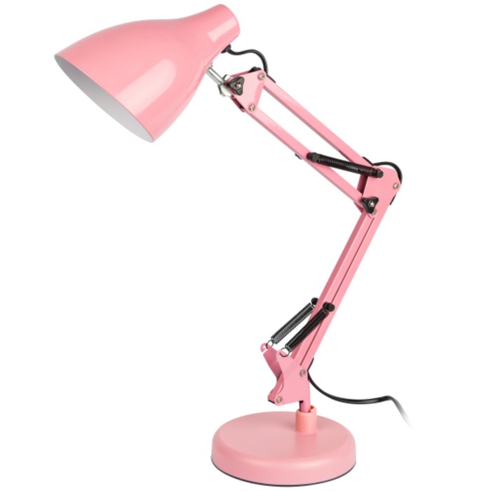 Настольный светильник Е27, с основанием розовый