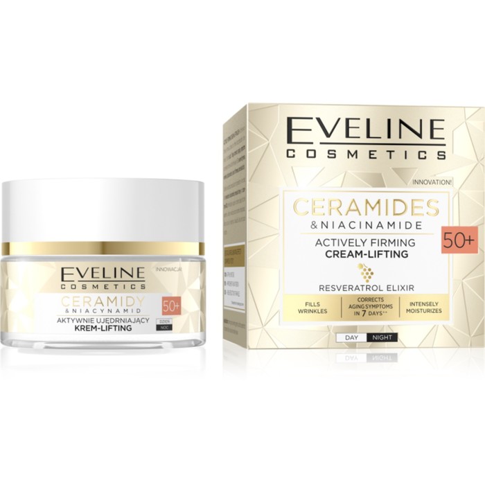 

Крем-лифтинг для лица Eveline Ceramides&Niacinamide 50+, день/ночь, 50 мл