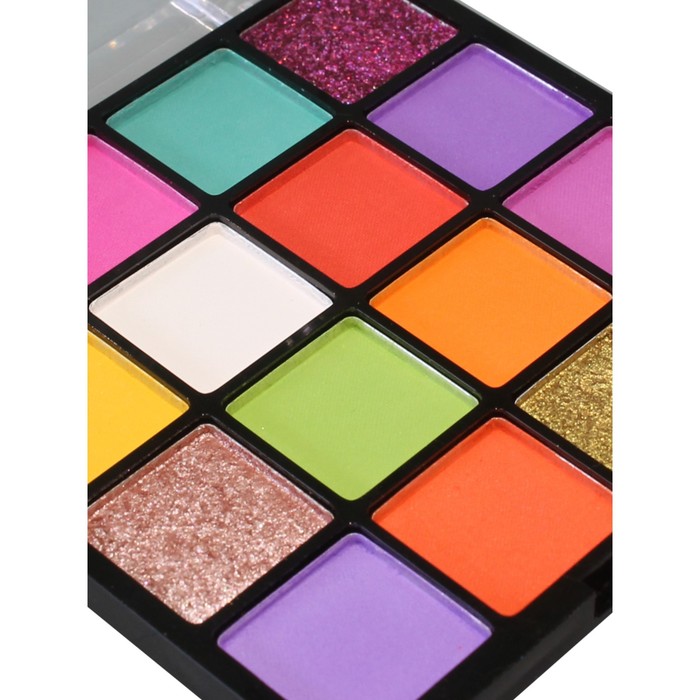 Тени для век TF Creative Palette, тон 04, с розовым глиттером, 16 оттенков, 12 г