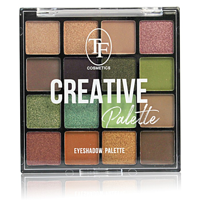 Тени для век TF Creative Palette, тон 05, зелено-коричневый, 16 оттенков, 12 г цена и фото