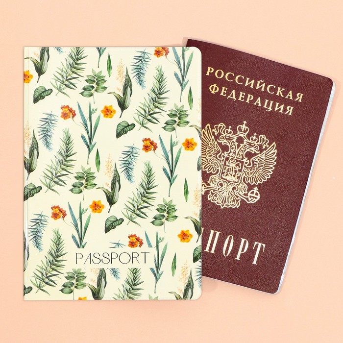 Обложка для паспорта «Цветы», ПВХ. цена и фото
