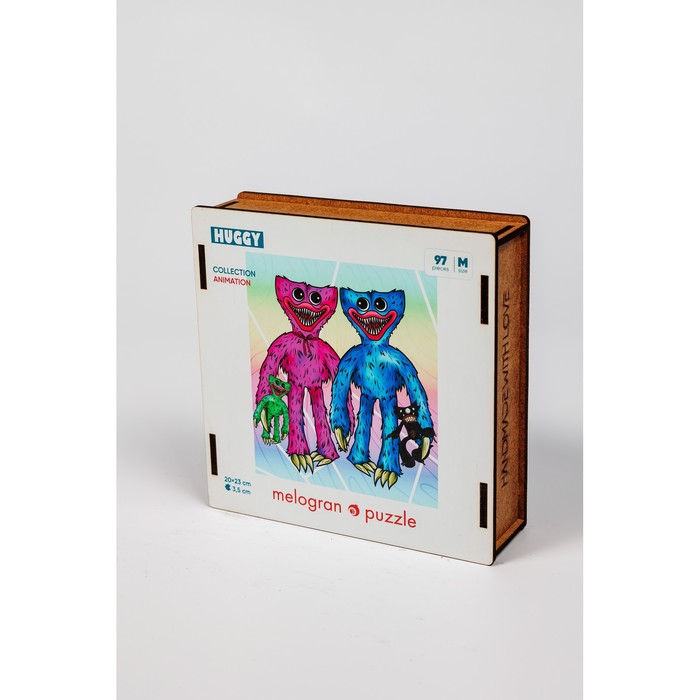 Пазл фигурный «Хагги Вагги и Кисси Мисси», 97 деталей, 20 × 23 см мягкая игрушка многоцветный осьминог перевертыш 13 см huggy wuggy хагги вагги кисси мисси