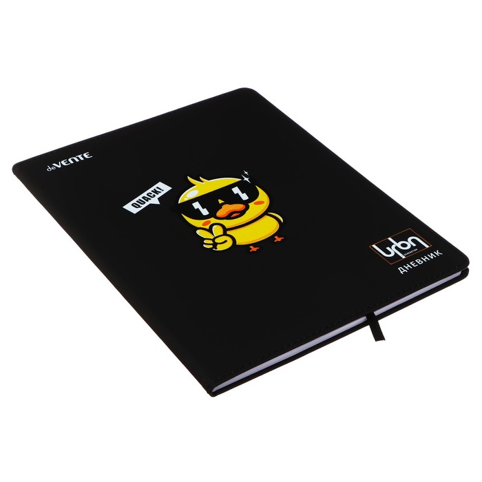 

Дневник универсальный для 1-11 класса Quack!, интегральная обложка, искусственная кожа, шелкография, ляссе, 80 г/м2