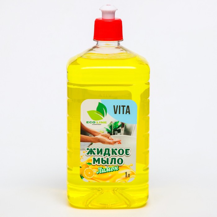 Жидкое мыло VITA лимон 1 л. мыло для кухни fruit delight лимон 1 л