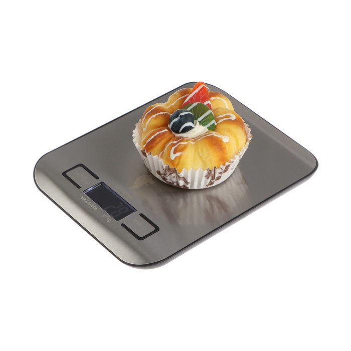 Весы кухонные Leonord LE-1702, электронные, до 5 кг, LCD дисплей, серебристые