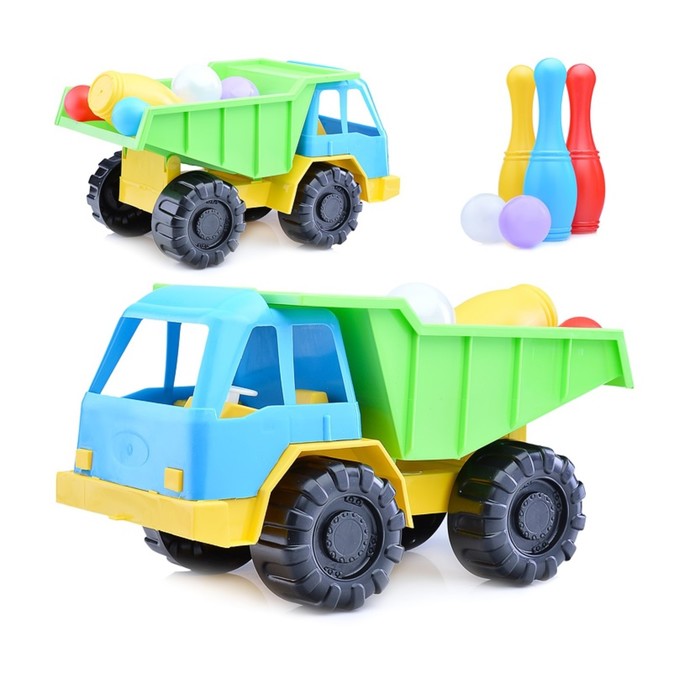 Набор: Авто Грузовик, кегли набор грузовик карьерный кегли цвета микс