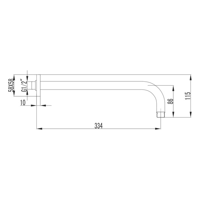 фото Держатель для душа lemark lm3787gm, подводка 1/2'', графит