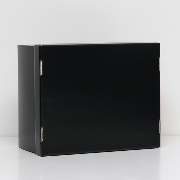 Складная коробка, чёрная , 31,2 х 25,6 х 16,1 см складная коробка конверт чёрная 22 х 16 х 5 см