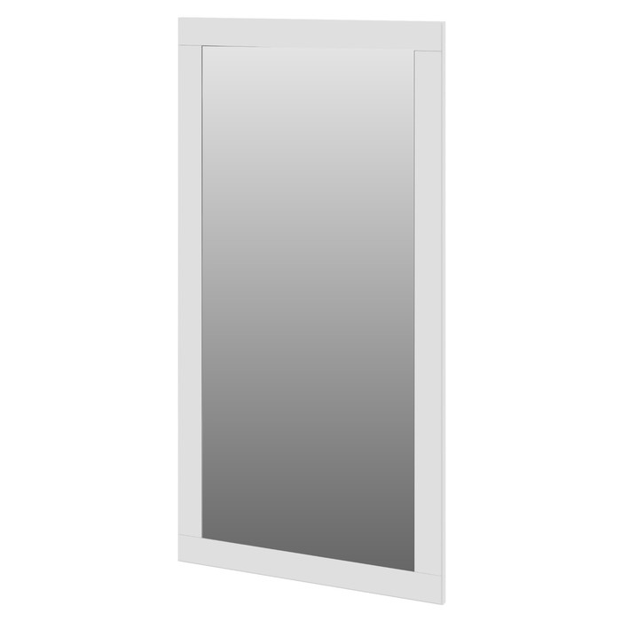 цена Зеркало навесное «Квадро», 590х1150 мм, цвет белый