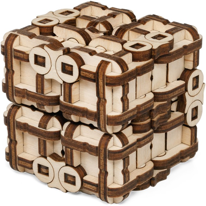 Деревянный конструктор-головоломка EWA «Метаморфик. Куб» деревянный конструктор головоломка ewa метаморфик змея