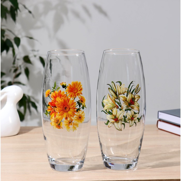 

Ваза FLORA "Цветы" d-7.5 см 11,5х26 см МИКС