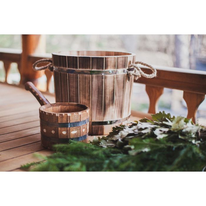 Веник для бани дубовый с эвкалиптом