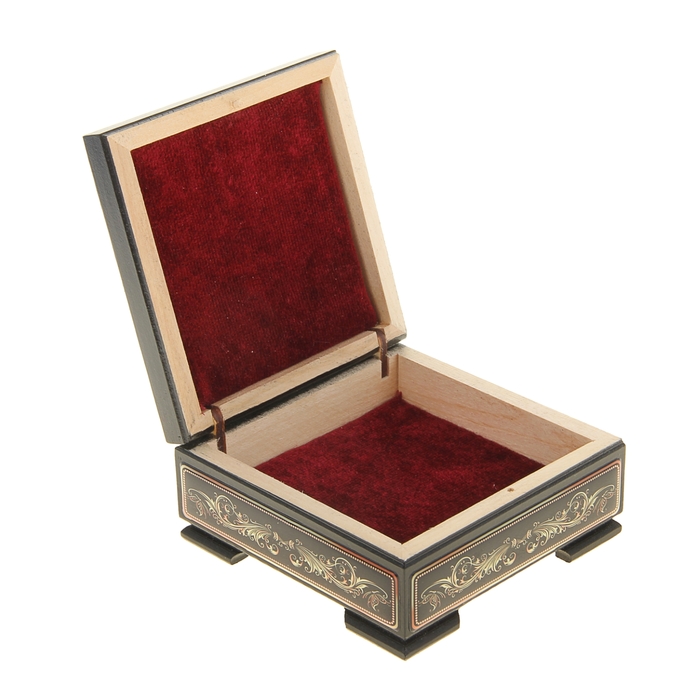 Шкатулка «Баянист», 10х10х3 см