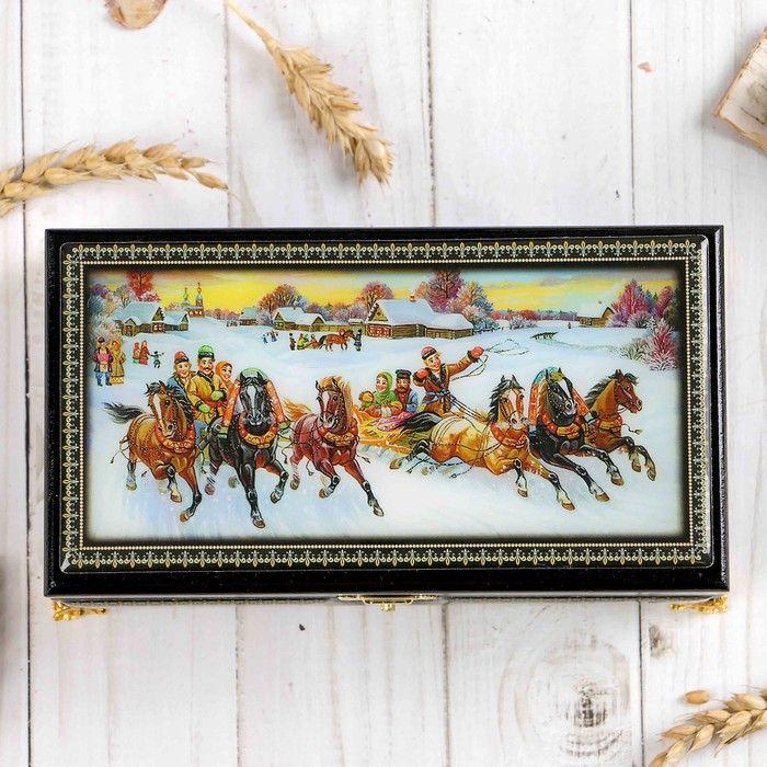 Шкатулка «Тройка», 28×20 см