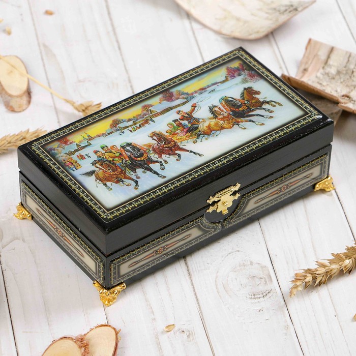 Шкатулка «Тройка», 28×20 см