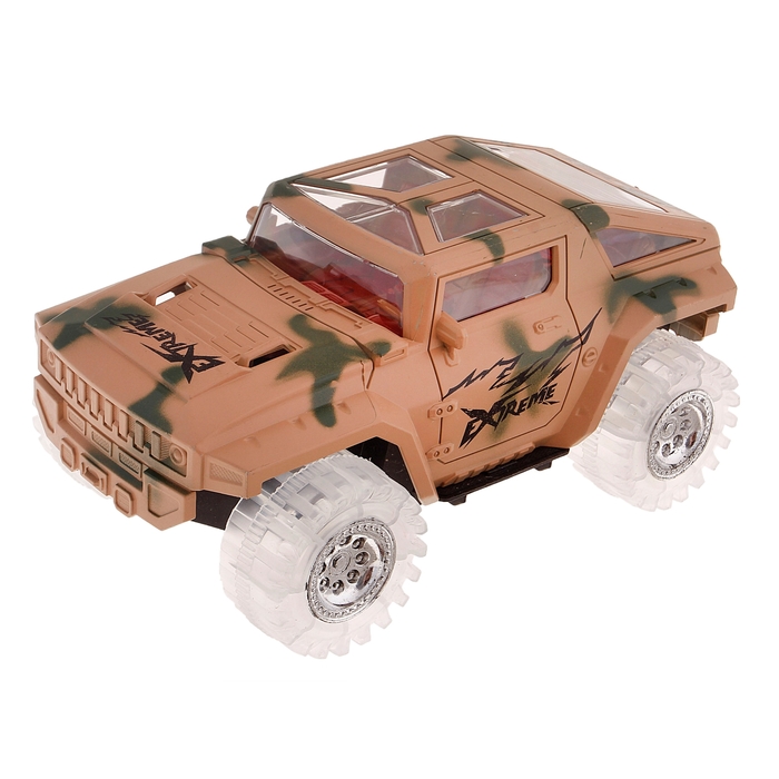 Машина инерционная "Военный джип", световые эффекты, цвета МИКС