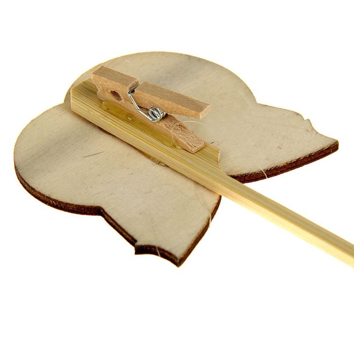 Декор на палочке с прищепкой «Совет да любовь», набор 6 шт, 6 х 6 см