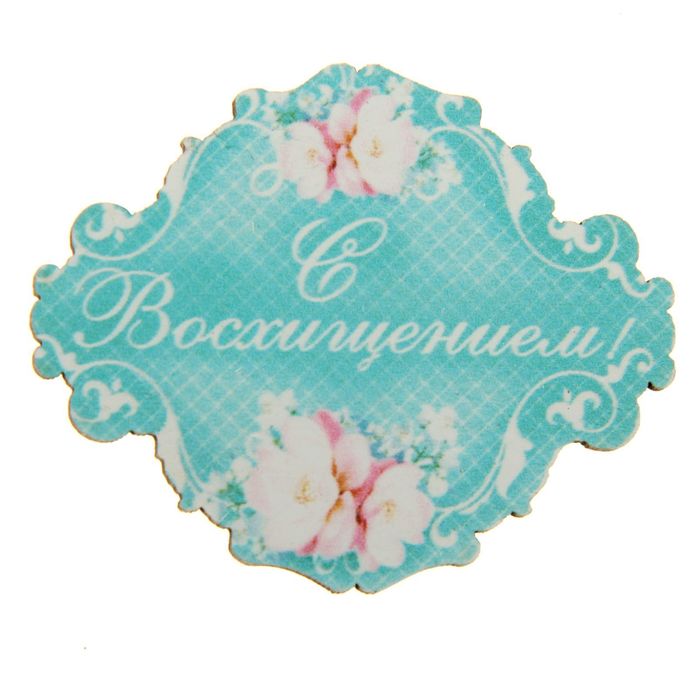 Декор на прищепке «С восхищением», набор 6 шт, 6,5 х 5,5 см