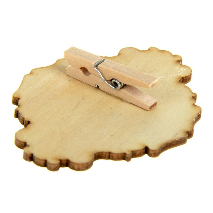 Декор на прищепке «С восхищением», набор 6 шт, 6,5 х 5,5 см