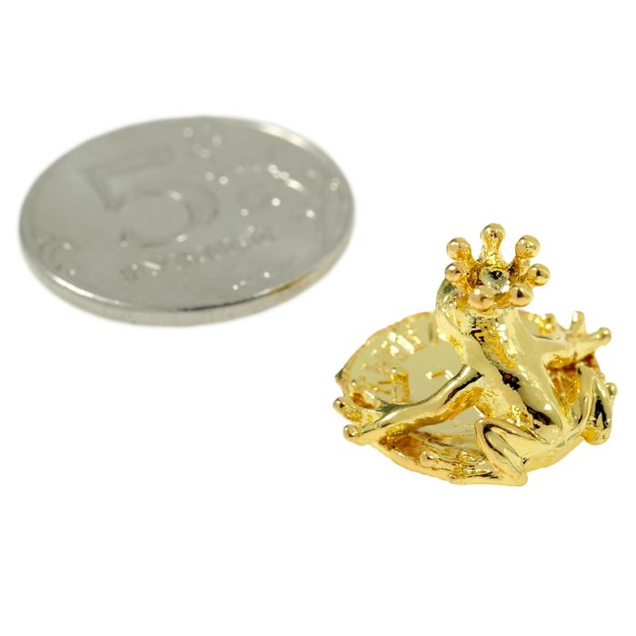 Талисман в кошелек "Счастливая лягушка" с монетой