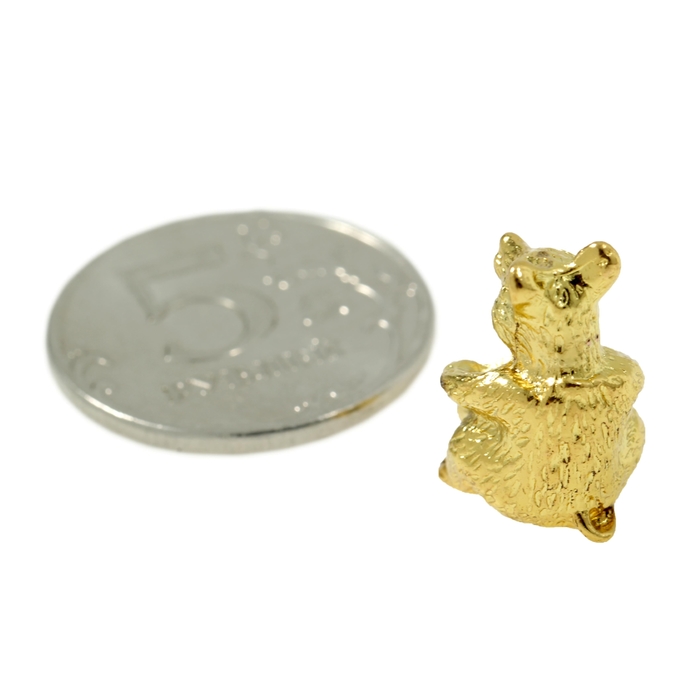 Талисман в кошелек "Денежный мишка с монетой"