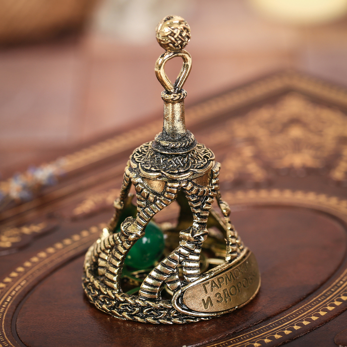 Колокольчик амулет с камнем "Гармонии и здоровья"
