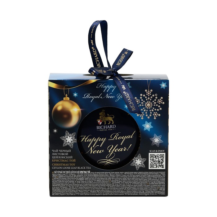 

Чай черный Richard Christmas Toy 240г/20г/Часы/лист.круп./жесть