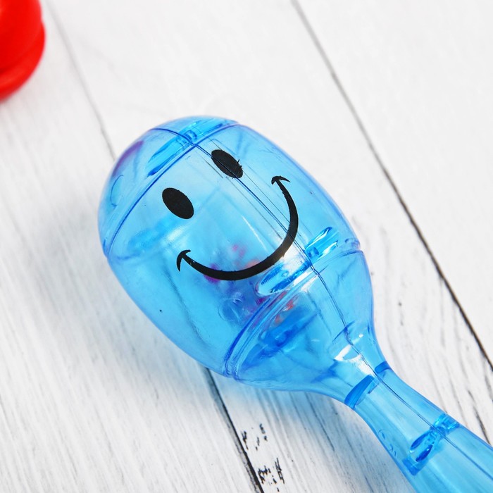 Маракас "Смайл", набор 2 шт., цвета МИКС