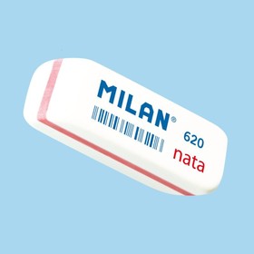 Ластик Milan Nata 620, 56 х 19 х 12 мм, мягкий пластик, скошенный, для графита