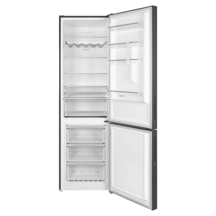Холодильник MAUNFELD MFF200NFSBE, двухкамерный, класс А +, 377 л, чёрный