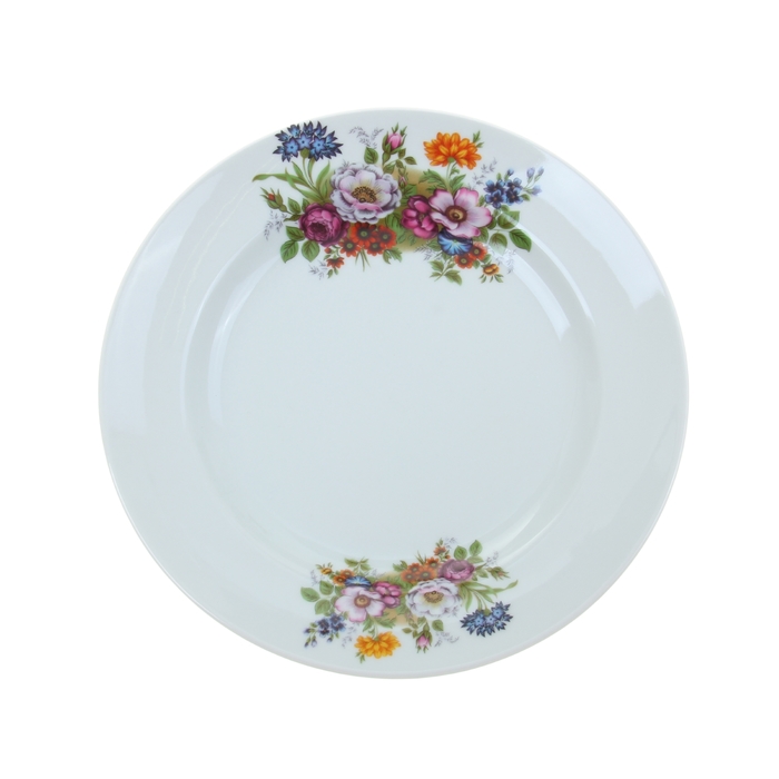 Тарелка мелкая 24 см "Букет цветов"