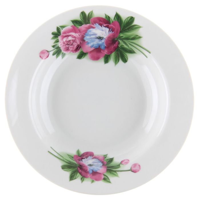 Тарелка глубокая 20 см "Идиллия. Пион", 230 мл
