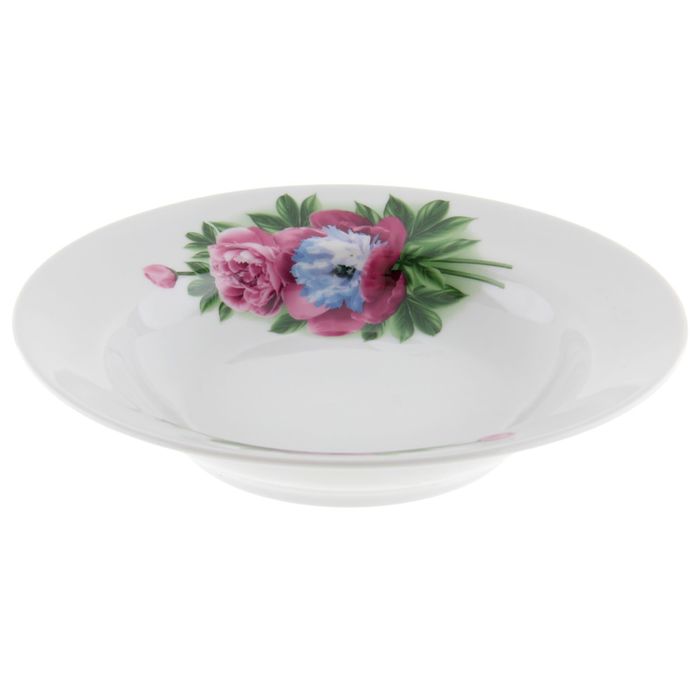 Тарелка глубокая 20 см "Идиллия. Пион", 230 мл