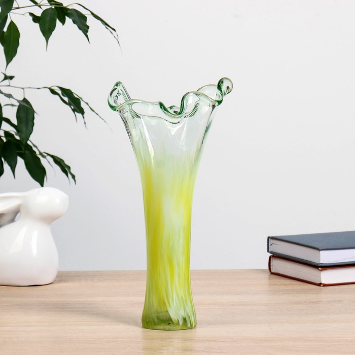 Ваза "Волна" жёлтая